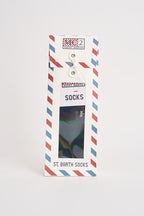 Calzini uomo a righe verdi e blu SOXN 04560M MC2 SAINT BARTH 