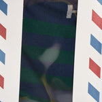 Calzini uomo a righe verdi e blu SOXN 04560M MC2 SAINT BARTH 