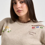 Maglia donna fantasia floreale beige TESSA 04066M MC2 SAINT BARTH 
