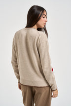 Maglia donna fantasia floreale beige TESSA 04066M MC2 SAINT BARTH 