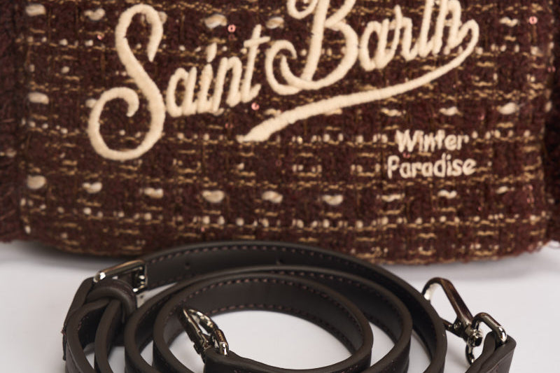 Borsa donna Mini Vanity in tweed vino VANITYMINITWEED 04136M MC2 SAINT BARTH 