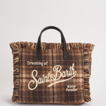 Borsa donna Vanity Mini tartan multicolor marrone VANITYMINIWOOL 00470M MC2 SAINT BARTH 