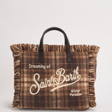 Borsa donna Vanity Mini tartan multicolor marrone VANITYMINIWOOL 00470M MC2 SAINT BARTH 