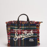 Borsa donna Vanity Mini tartan multicolor blu VANITYMINIWOOL 02549M MC2 SAINT BARTH 