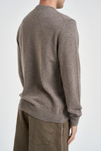 Maglione uomo girocollo scritta Cortina tortora HERON 00686M MC2 SAINT BARTH 