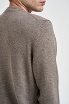 Maglione uomo girocollo scritta Cortina tortora HERON 00686M MC2 SAINT BARTH 
