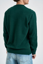 Maglione uomo girocollo scritta "Gin Tonic" verde bosco HERON 00836M MC2 SAINT BARTH 