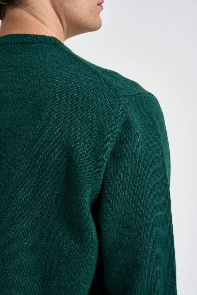 Maglione uomo girocollo scritta "Gin Tonic" verde bosco HERON 00836M MC2 SAINT BARTH 