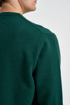 Maglione uomo girocollo scritta "Gin Tonic" verde bosco HERON 00836M MC2 SAINT BARTH 