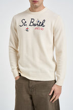 Maglione uomo girocollo scritta Après- Ski panna HERON 02362M MC2 SAINT BARTH 