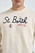 Maglione uomo girocollo scritta Après- Ski panna HERON 02362M MC2 SAINT BARTH 