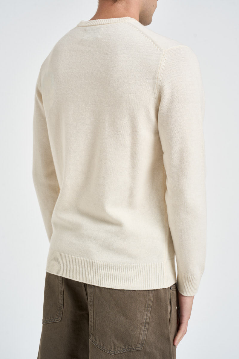Maglione uomo girocollo scritta Après- Ski panna HERON 02362M MC2 SAINT BARTH 