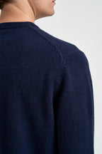 Maglione uomo girocollo scritta "Après ski" blu navy HERON 03801M MC2 SAINT BARTH 