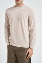 Maglione uomo girocollo nocciola mélange REGENT 00027M MC2 SAINT BARTH 
