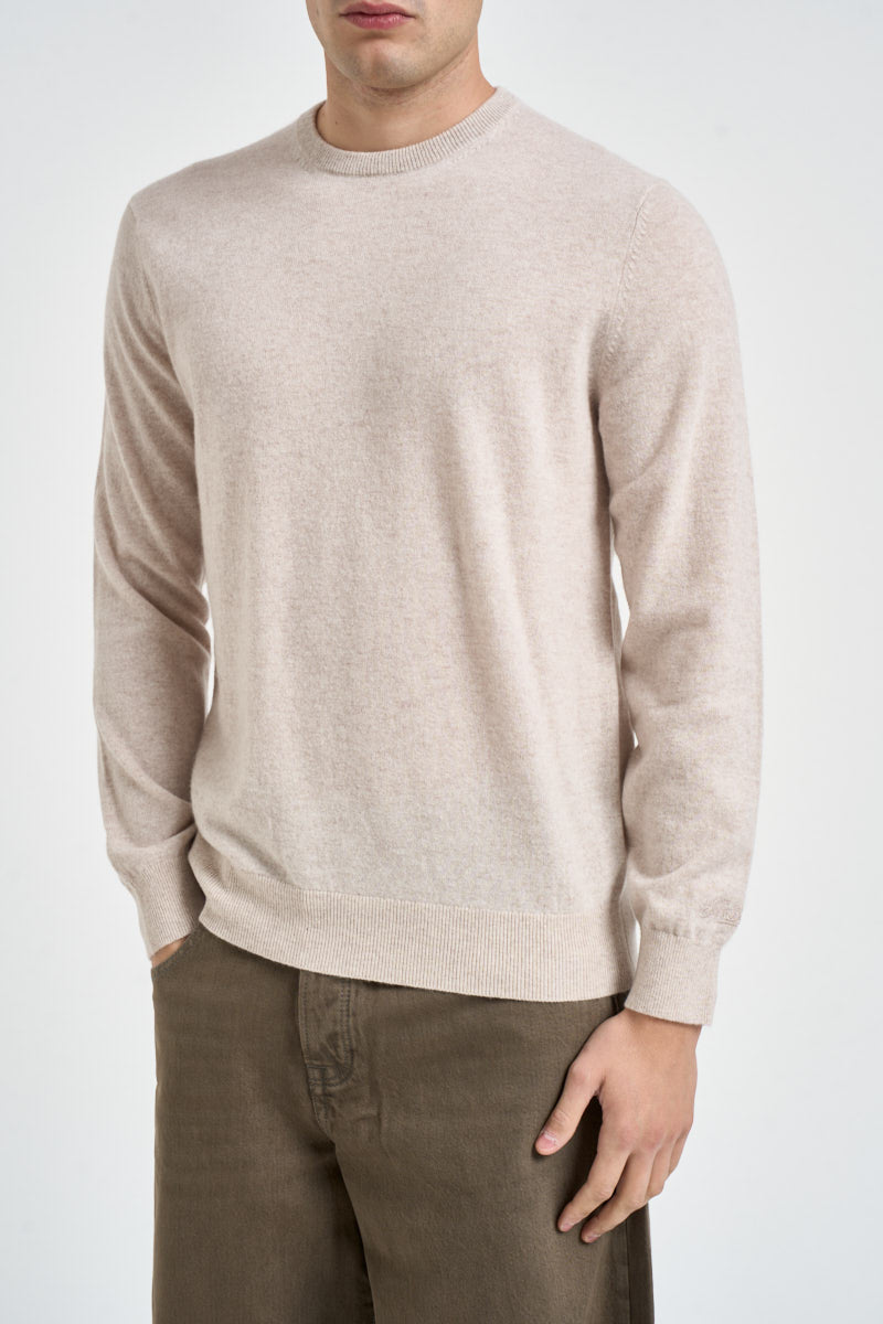 Maglione uomo girocollo nocciola mélange REGENT 00027M MC2 SAINT BARTH 