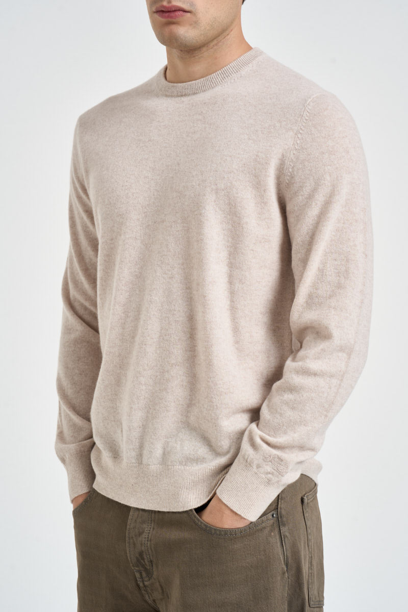 Maglione uomo girocollo nocciola mélange REGENT 00027M MC2 SAINT BARTH 
