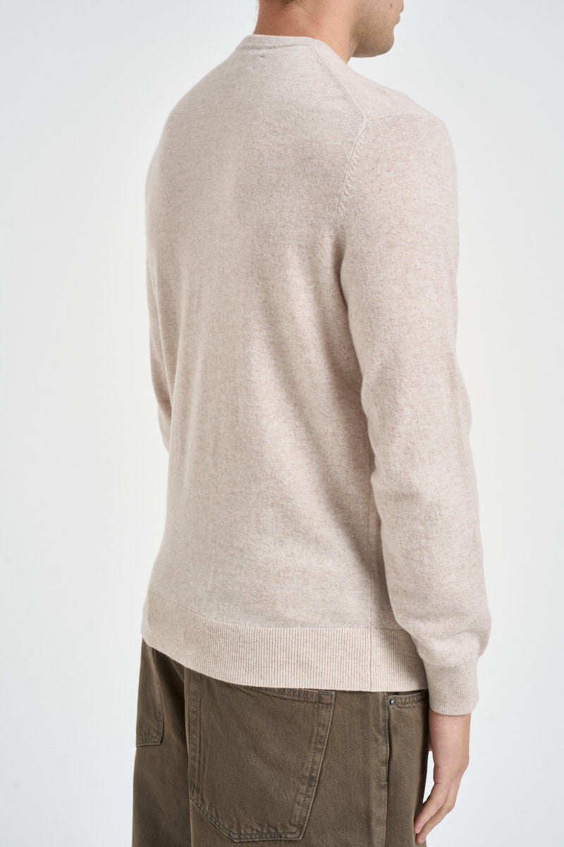 Maglione uomo girocollo nocciola mélange REGENT 00027M MC2 SAINT BARTH 