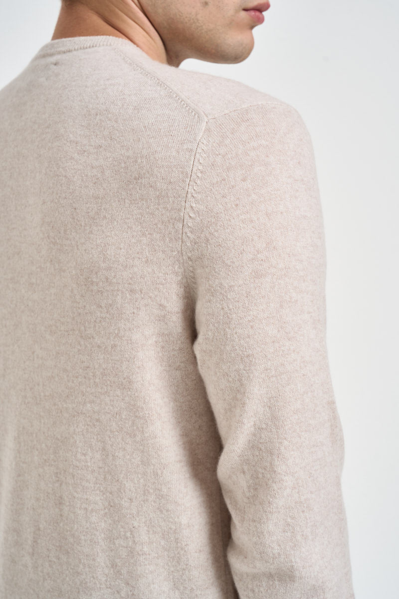 Maglione uomo girocollo nocciola mélange REGENT 00027M MC2 SAINT BARTH 
