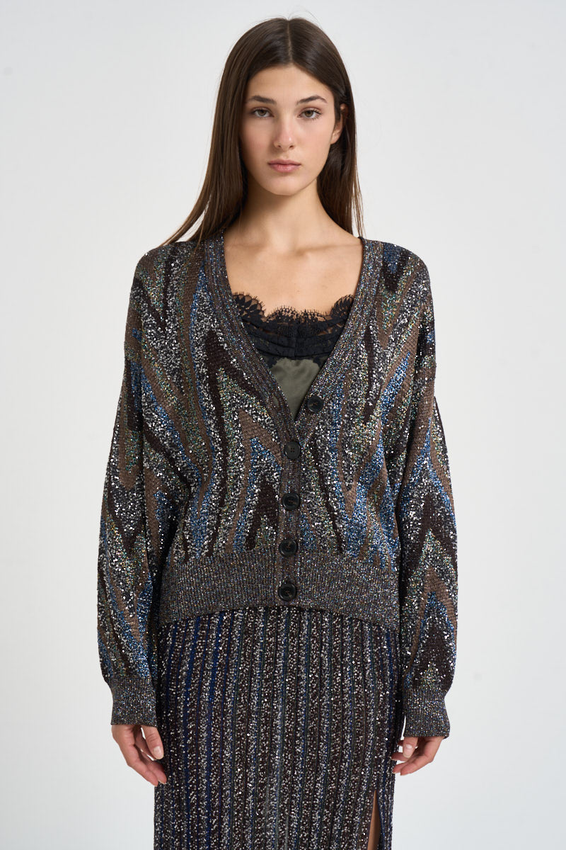 Cardigan donna con bottoni multicolor M1G BK01LYS91U7 MISSONI 
