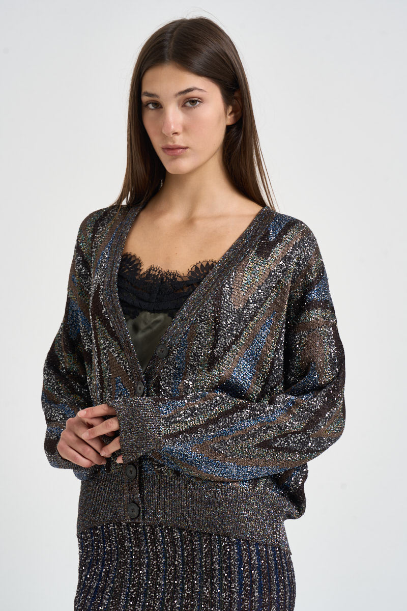 Cardigan donna con bottoni multicolor M1G BK01LYS91U7 MISSONI 