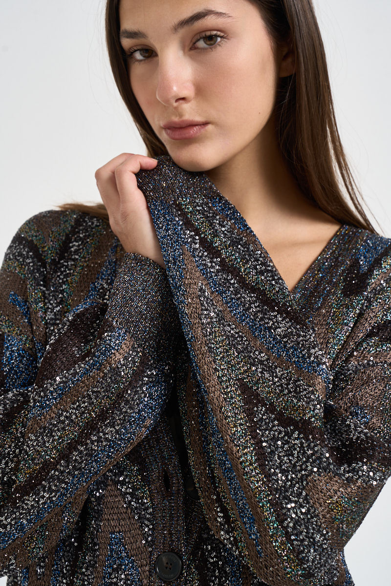 Cardigan donna con bottoni multicolor M1G BK01LYS91U7 MISSONI 