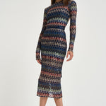Abito donna midi in maglia multicolor WG0L BR015PSMSPV MISSONI 