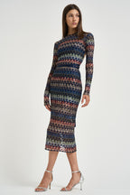 Abito donna midi in maglia multicolor WG0L BR015PSMSPV MISSONI 