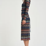 Abito donna midi in maglia multicolor WG0L BR015PSMSPV MISSONI 