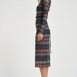Abito donna midi in maglia multicolor WG0L BR015PSMSPV MISSONI 