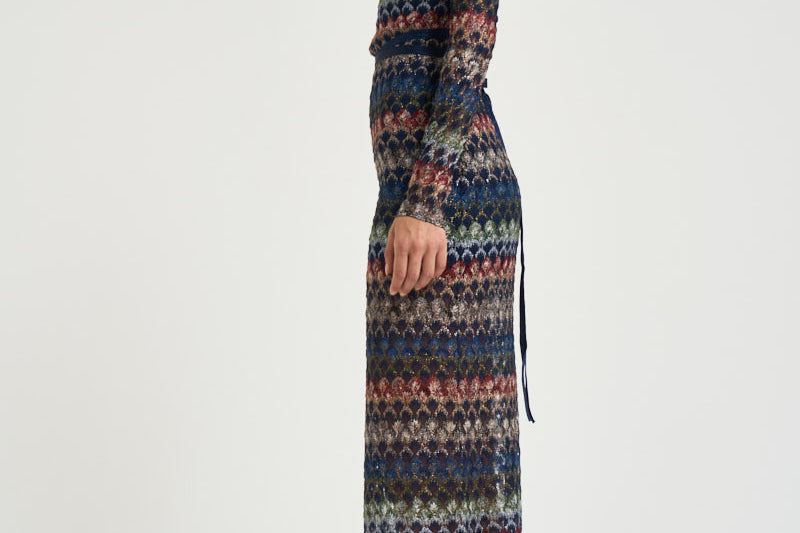 Abito donna midi in maglia multicolor WG0L BR015PSMSPV MISSONI 