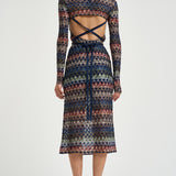Abito donna midi in maglia multicolor WG0L BR015PSMSPV MISSONI 