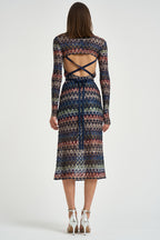 Abito donna midi in maglia multicolor WG0L BR015PSMSPV MISSONI 