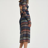 Abito donna midi in maglia multicolor WG0L BR015PSMSPV MISSONI 
