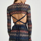 Abito donna midi in maglia multicolor WG0L BR015PSMSPV MISSONI 