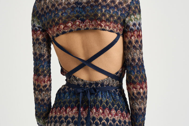 Abito donna midi in maglia multicolor WG0L BR015PSMSPV MISSONI 