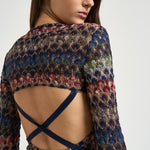 Abito donna midi in maglia multicolor WG0L BR015PSMSPV MISSONI 