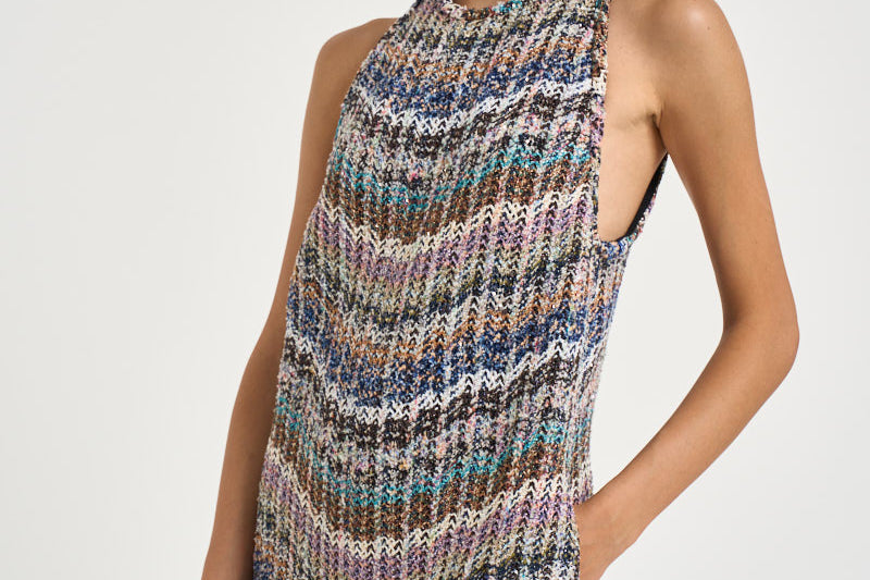 Abito corto donna multicolor WG1X BC006CSMSOS MISSONI 