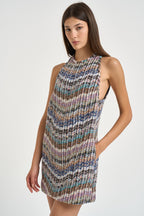 Abito corto donna multicolor WG1X BC006CSMSOS MISSONI 