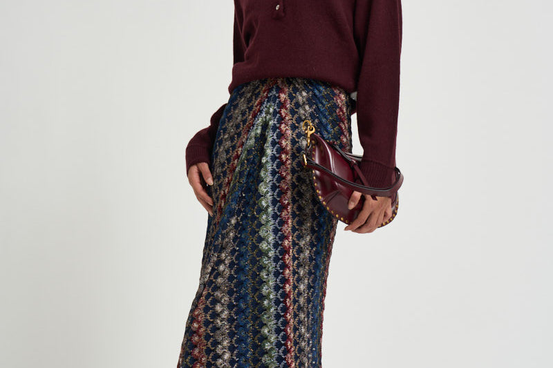 Abito donna lungo in maglia multicolor WG2H BR015PSMSPV MISSONI 