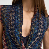 Abito donna lungo in maglia multicolor WG2H BR015PSMSPV MISSONI 