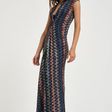 Abito donna lungo in maglia multicolor WG2H BR015PSMSPV MISSONI 