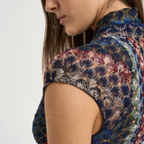 Abito donna lungo in maglia multicolor WG2H BR015PSMSPV MISSONI 