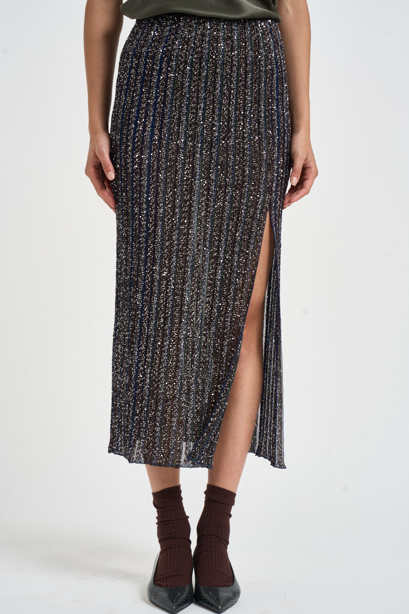 Gonna donna midi con lurex multicolor WH08 BK01KRSMSPS MISSONI 