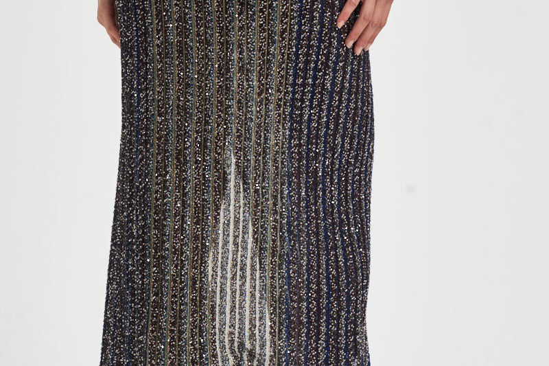 Gonna donna midi con lurex multicolor WH08 BK01KRSMSPS MISSONI 