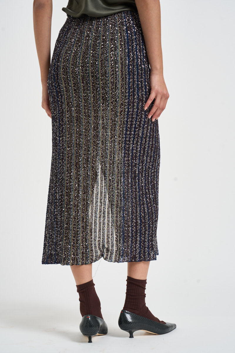 Gonna donna midi con lurex multicolor WH08 BK01KRSMSPS MISSONI 
