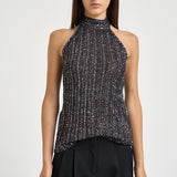 Top donna con paillettes grigio WK0B BK01JCSMSPD MISSONI 