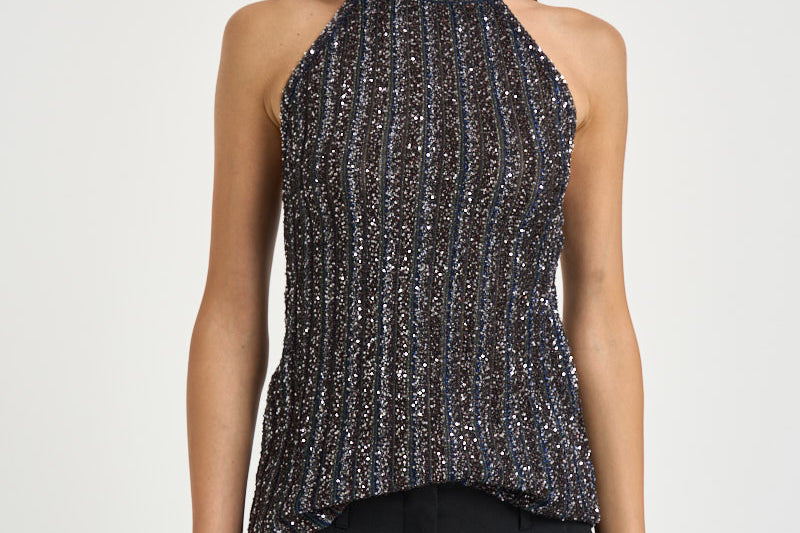 Top donna con paillettes grigio WK0B BK01JCSMSPD MISSONI 