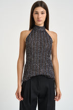 Top donna con paillettes grigio WK0B BK01JCSMSPD MISSONI 