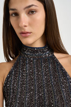 Top donna con paillettes grigio WK0B BK01JCSMSPD MISSONI 