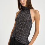 Top donna con paillettes grigio WK0B BK01JCSMSPD MISSONI 